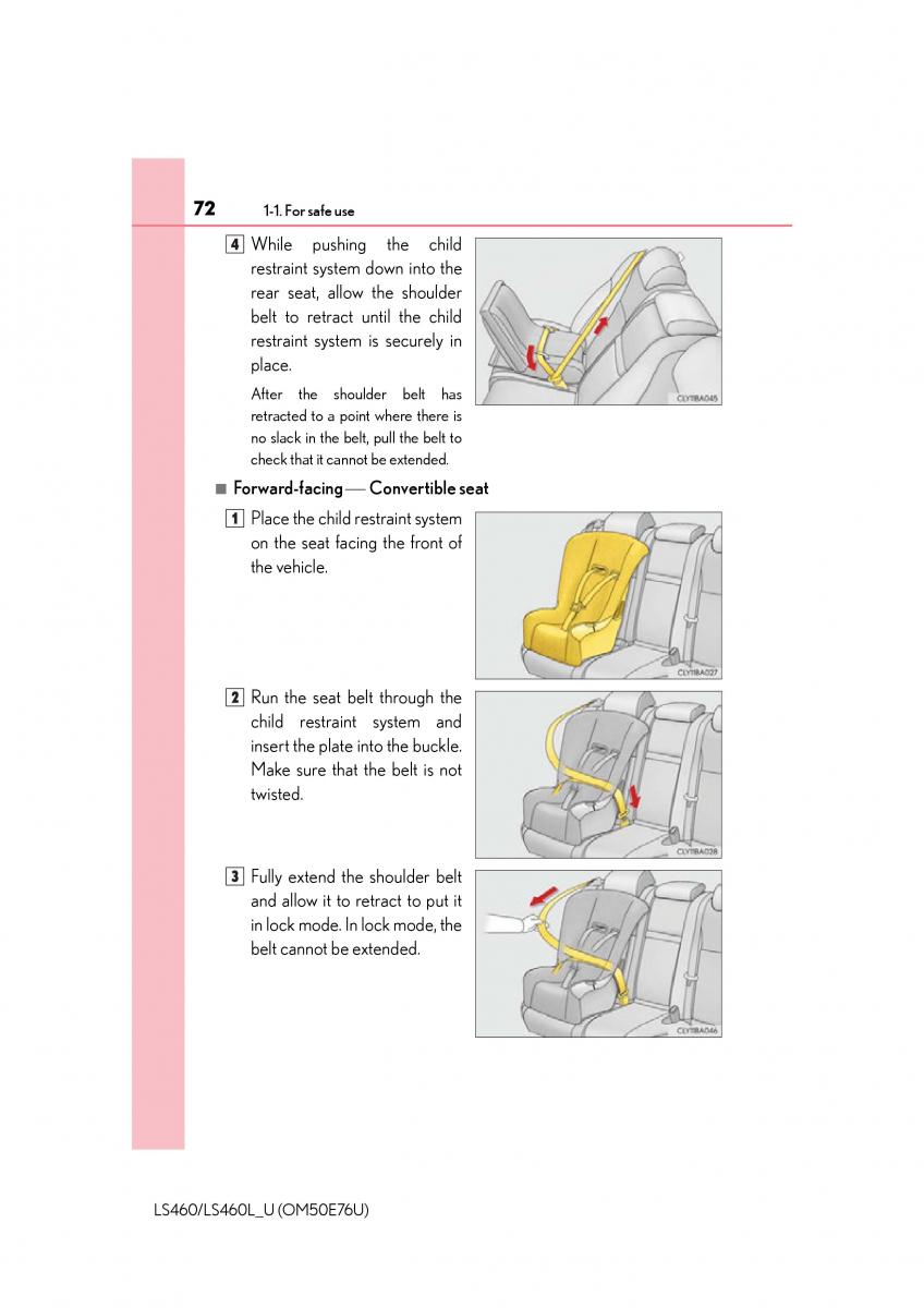 Lexus LS460 IV 4 owners manual / page 72