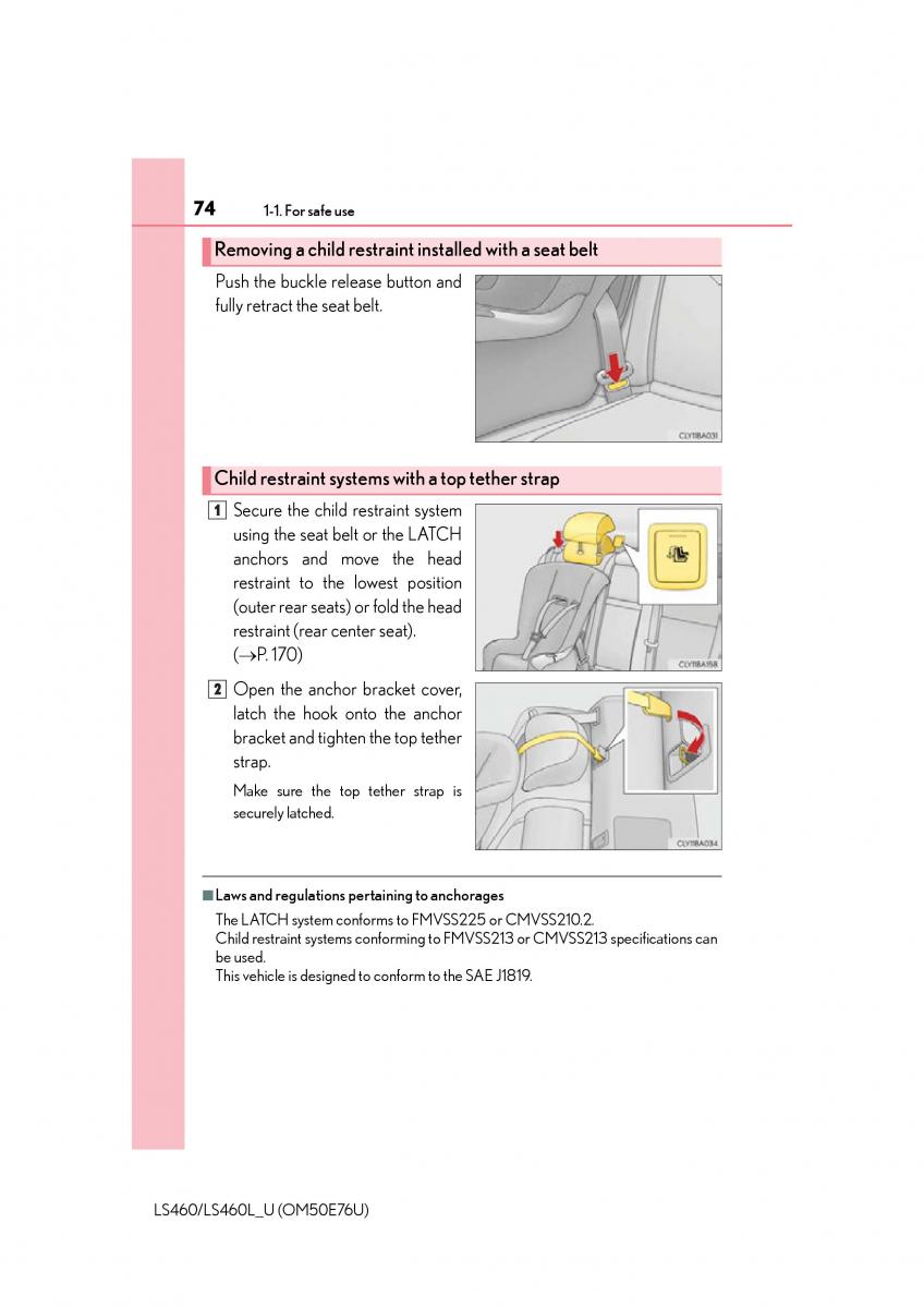 Lexus LS460 IV 4 owners manual / page 74