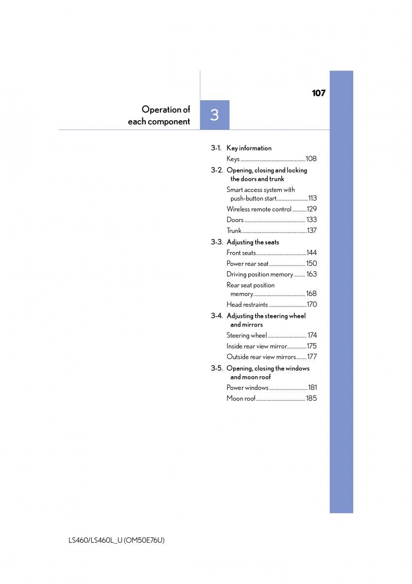 Lexus LS460 IV 4 owners manual / page 107