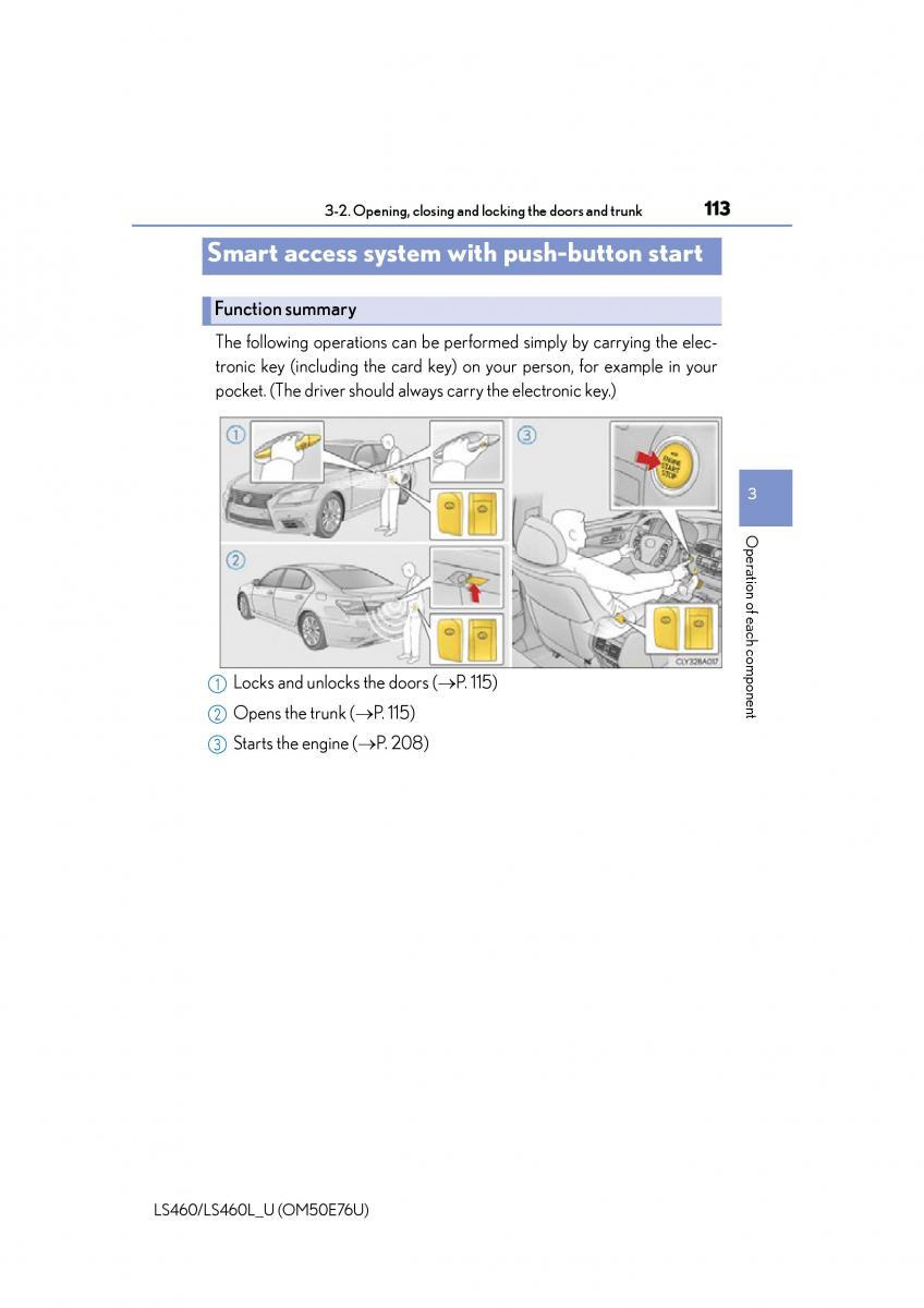 Lexus LS460 IV 4 owners manual / page 113