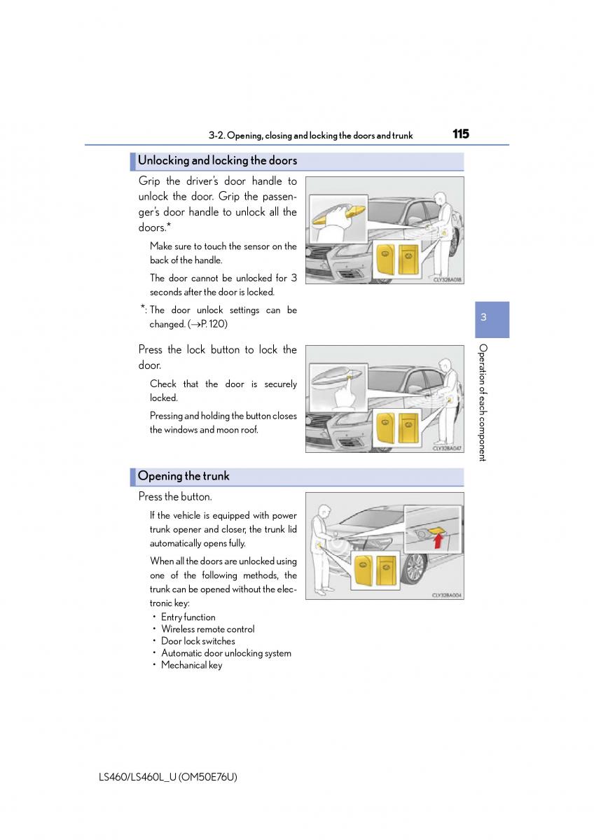 Lexus LS460 IV 4 owners manual / page 115