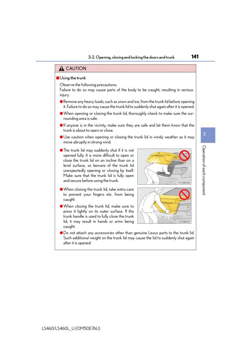 Lexus LS460 IV 4 owners manual / page 141