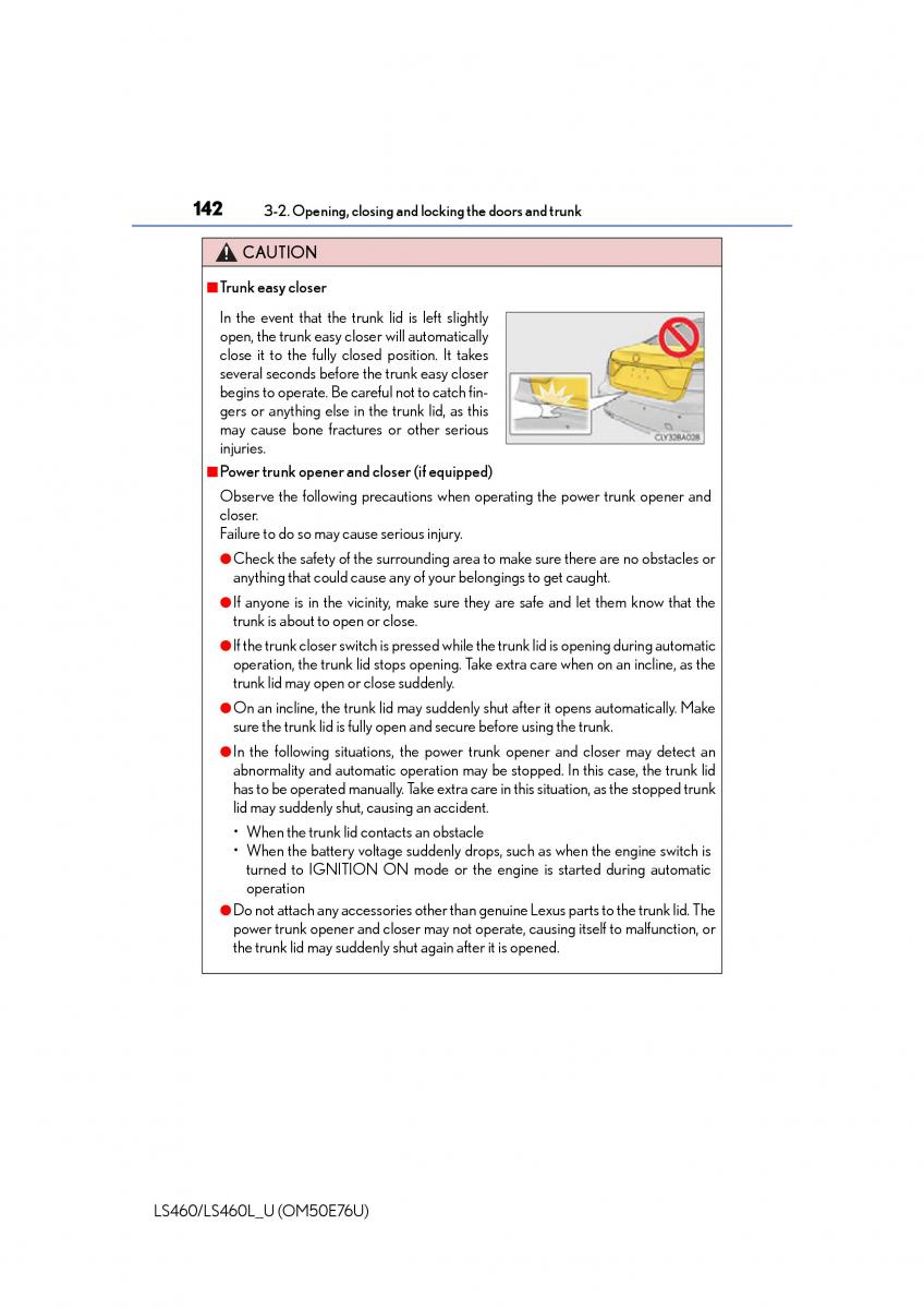 Lexus LS460 IV 4 owners manual / page 142