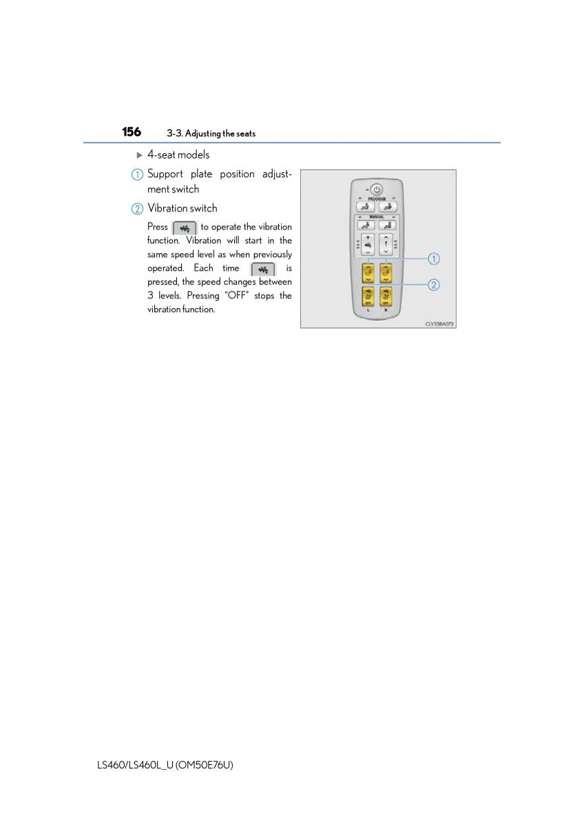 Lexus LS460 IV 4 owners manual / page 156