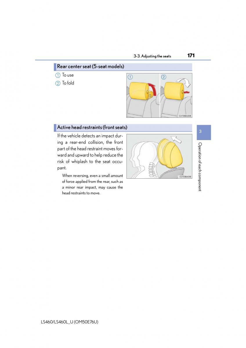 Lexus LS460 IV 4 owners manual / page 171