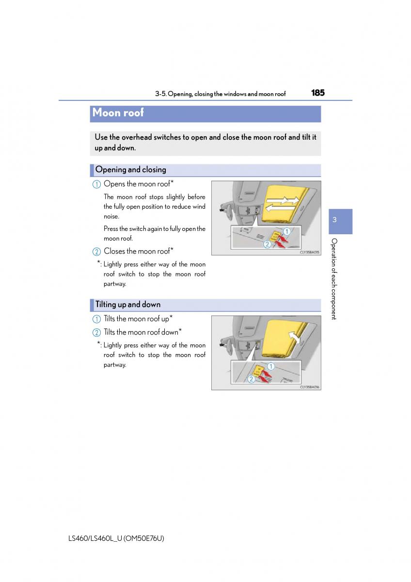 Lexus LS460 IV 4 owners manual / page 185