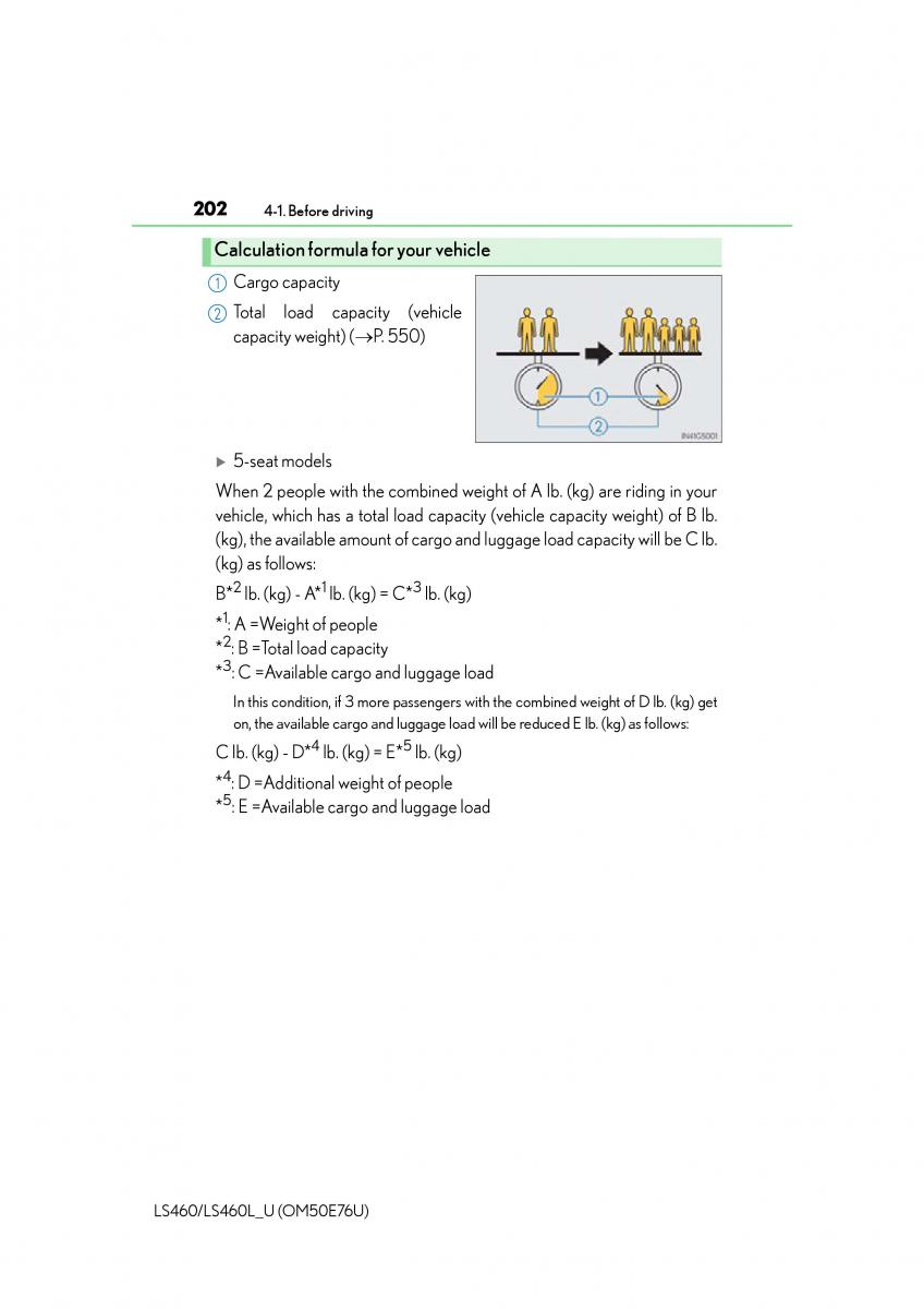 Lexus LS460 IV 4 owners manual / page 202