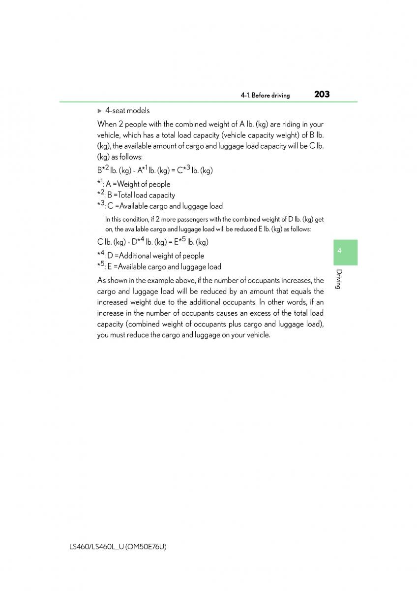 Lexus LS460 IV 4 owners manual / page 203