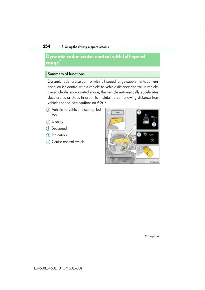 Lexus LS460 IV 4 owners manual / page 254