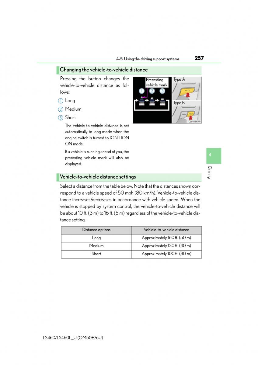 Lexus LS460 IV 4 owners manual / page 257