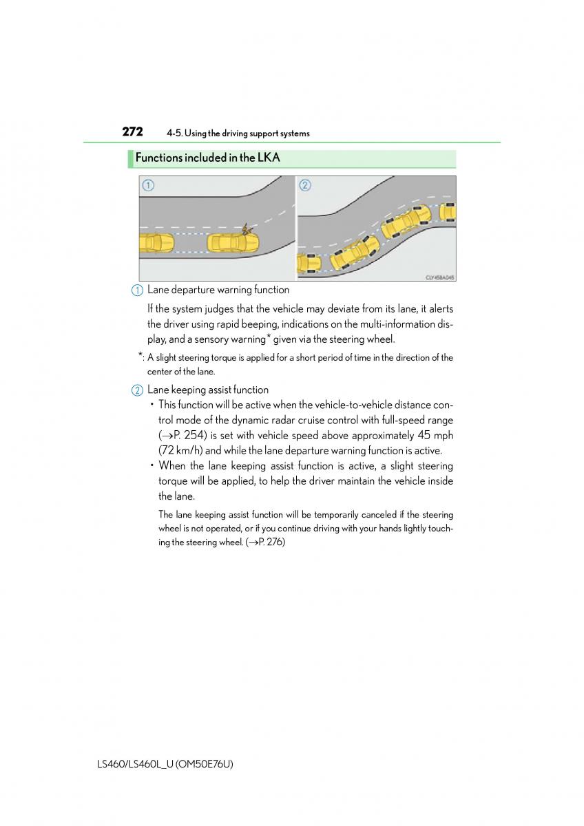 Lexus LS460 IV 4 owners manual / page 272