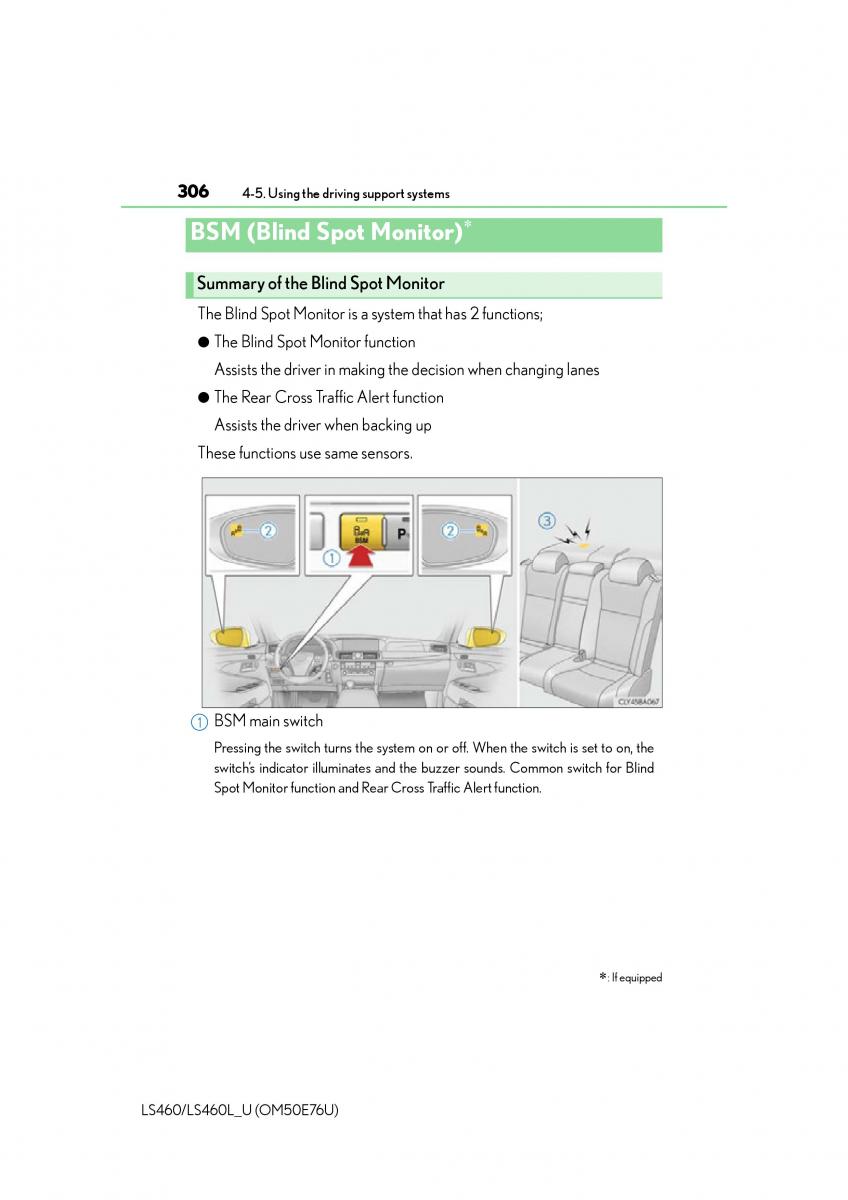 Lexus LS460 IV 4 owners manual / page 306