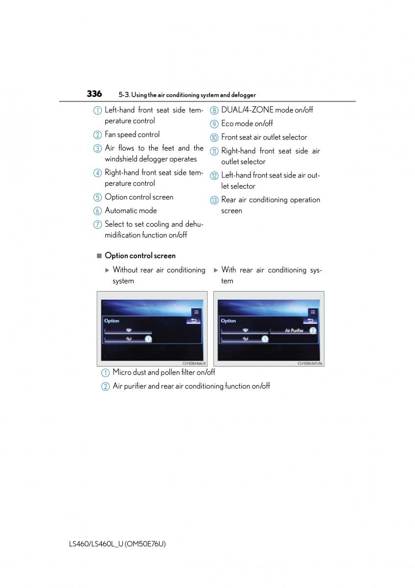 Lexus LS460 IV 4 owners manual / page 336