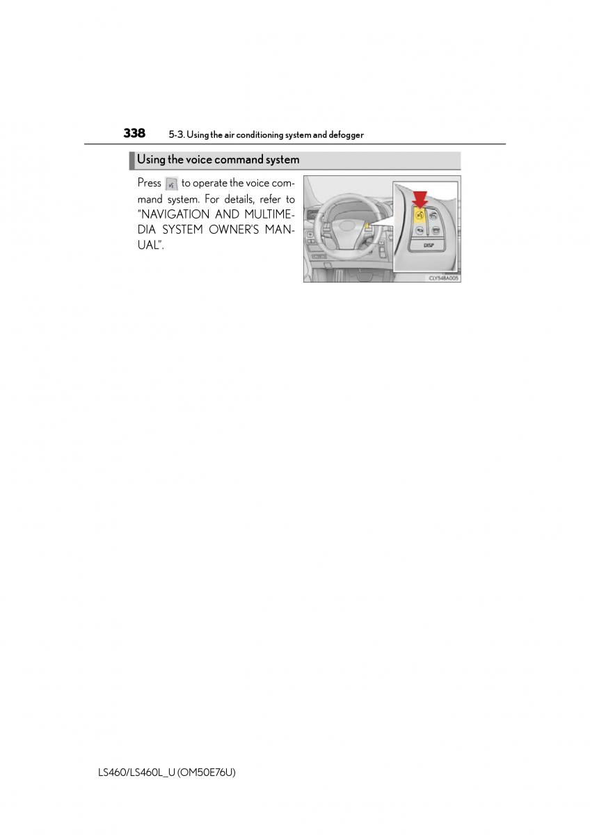 Lexus LS460 IV 4 owners manual / page 338