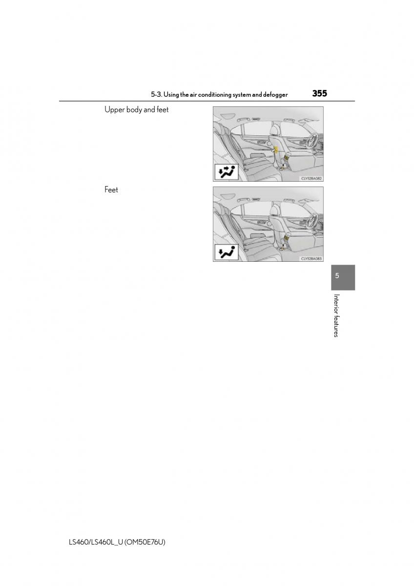 Lexus LS460 IV 4 owners manual / page 355