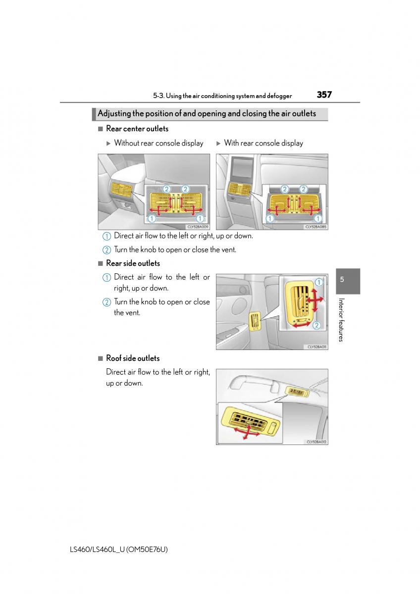 Lexus LS460 IV 4 owners manual / page 357