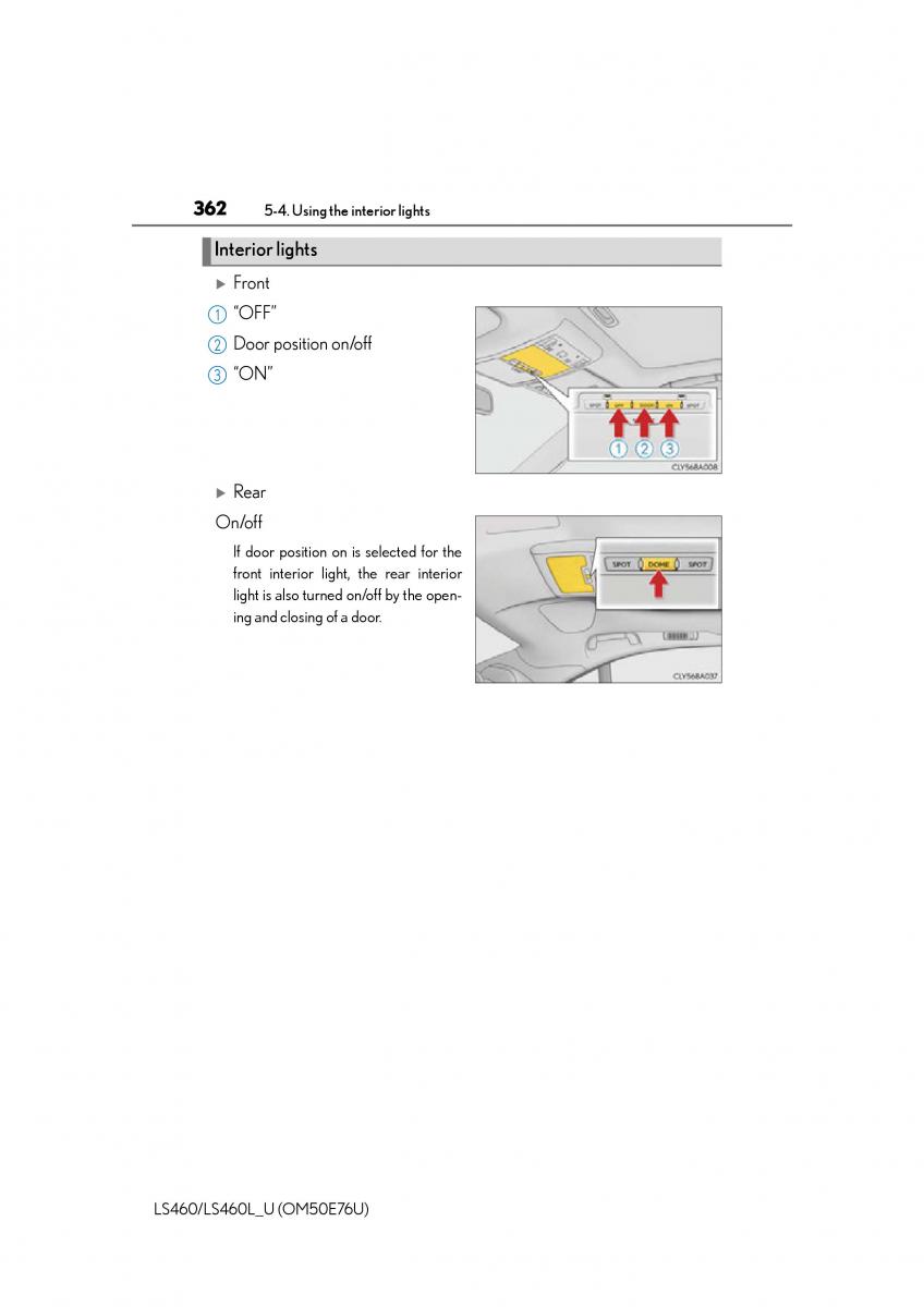 Lexus LS460 IV 4 owners manual / page 362