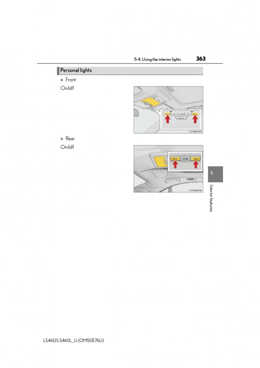 Lexus LS460 IV 4 owners manual / page 363