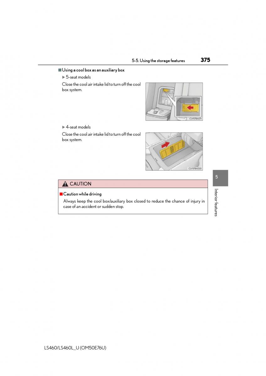 Lexus LS460 IV 4 owners manual / page 375