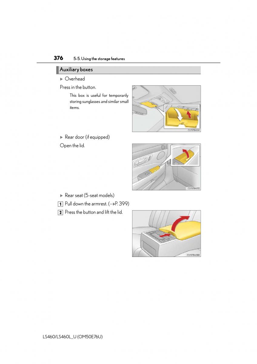 Lexus LS460 IV 4 owners manual / page 376