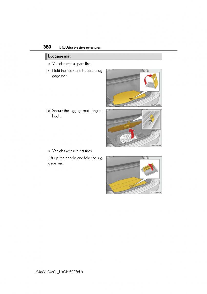 Lexus LS460 IV 4 owners manual / page 380