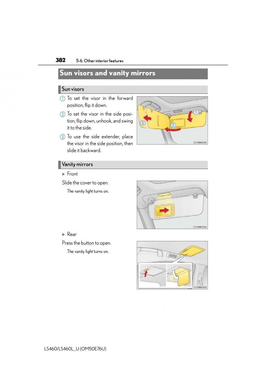 Lexus LS460 IV 4 owners manual / page 382