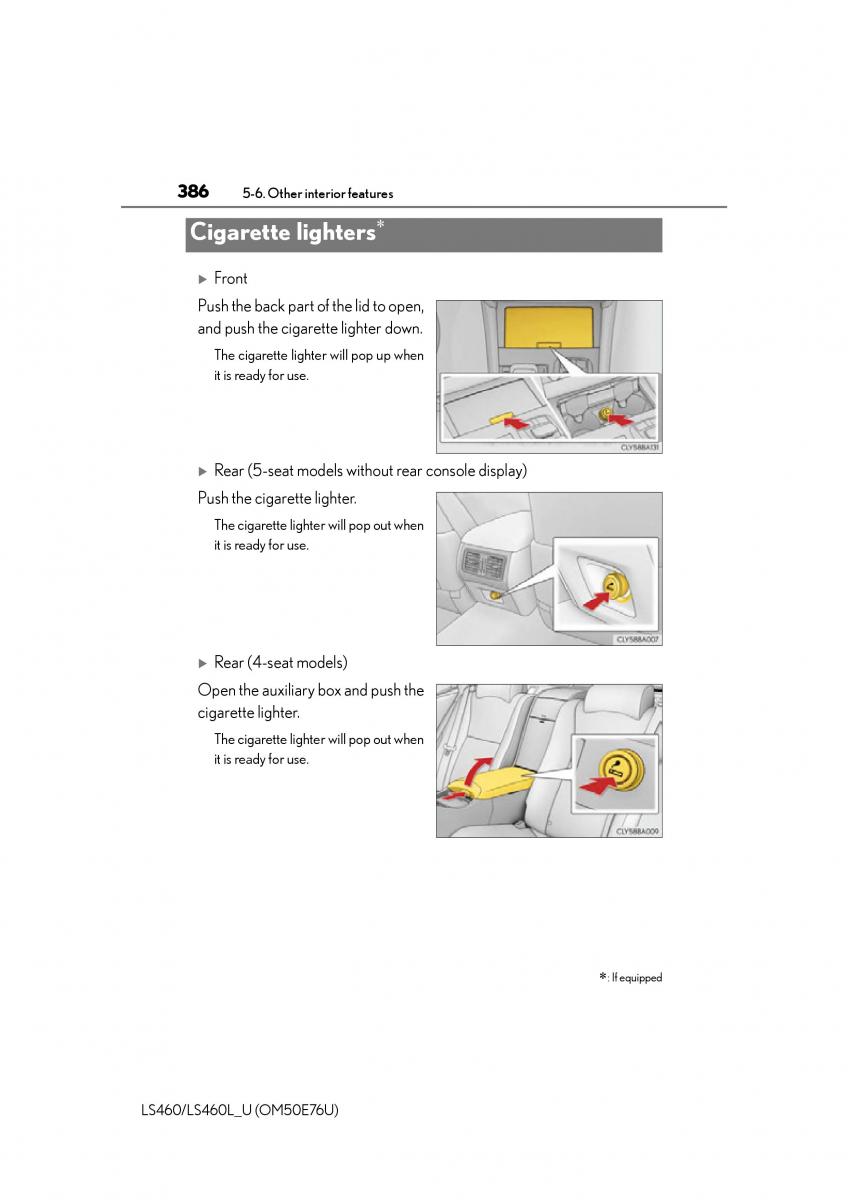 Lexus LS460 IV 4 owners manual / page 386