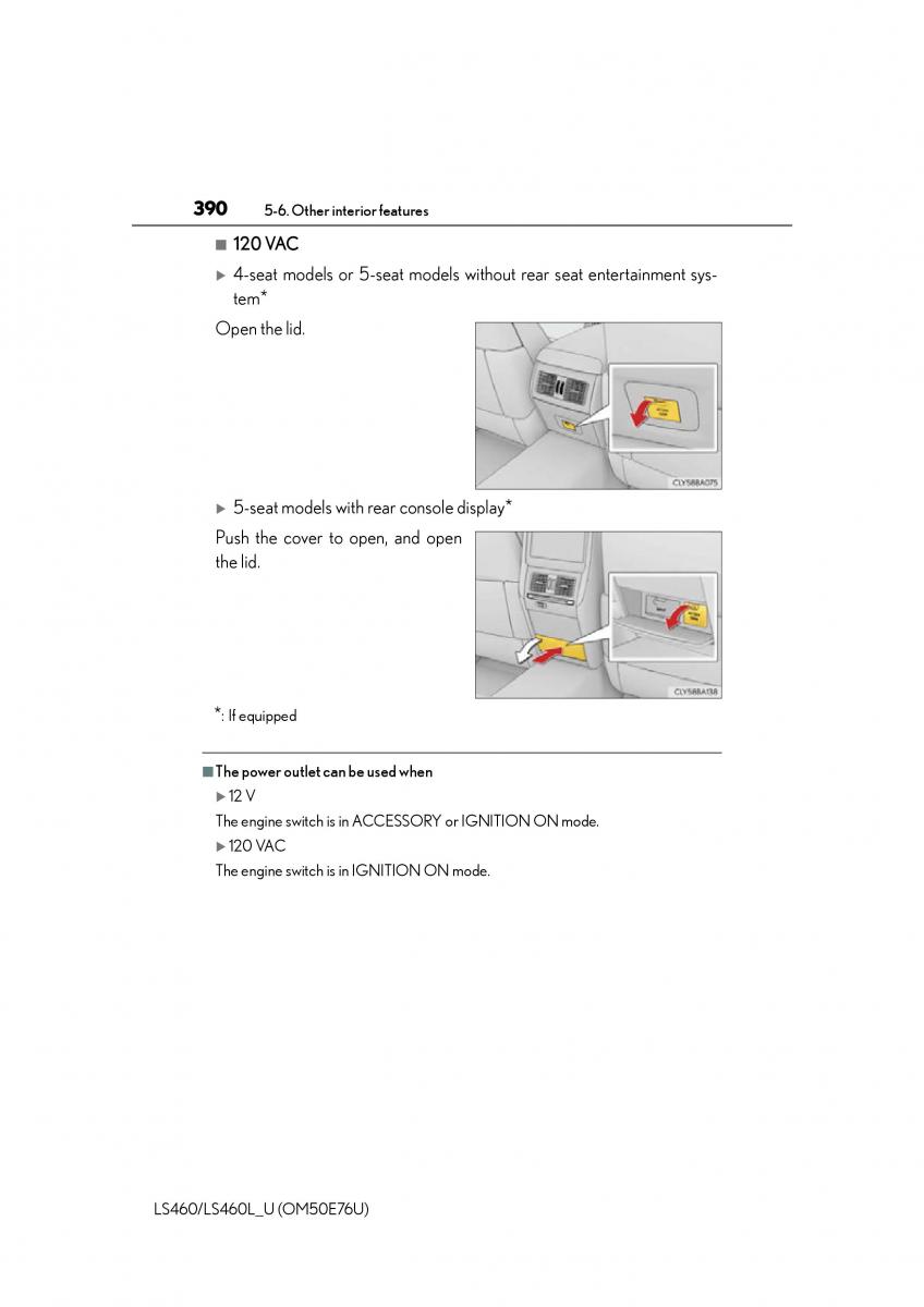 Lexus LS460 IV 4 owners manual / page 390