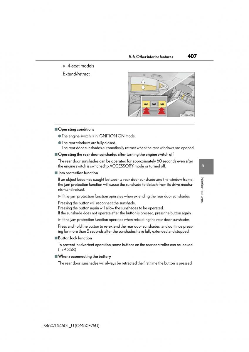 Lexus LS460 IV 4 owners manual / page 407