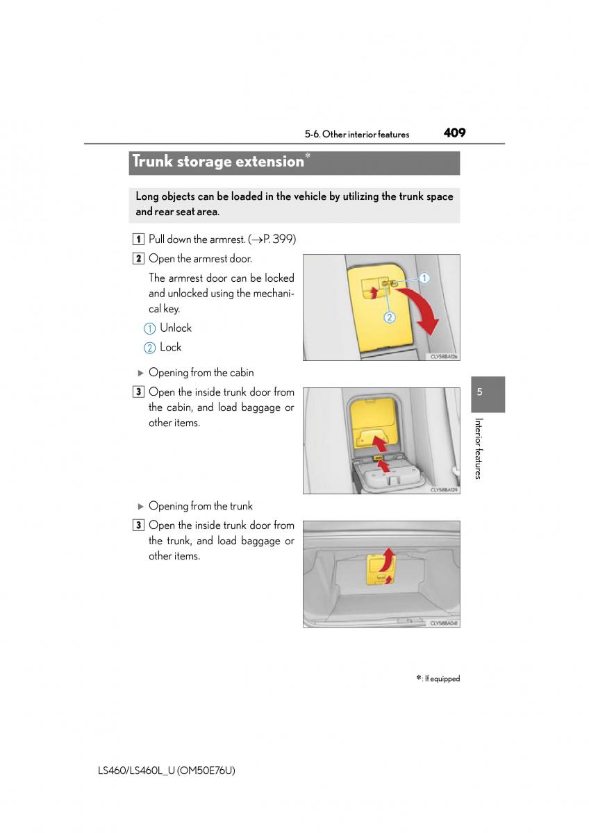 Lexus LS460 IV 4 owners manual / page 409