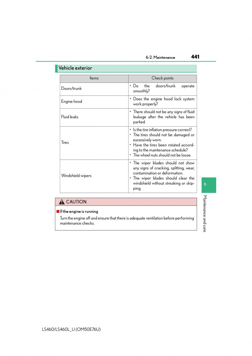 Lexus LS460 IV 4 owners manual / page 441