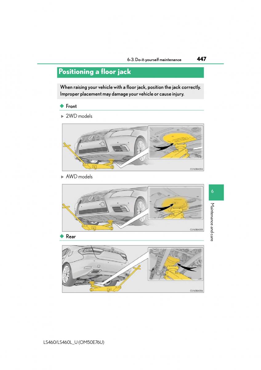 Lexus LS460 IV 4 owners manual / page 447