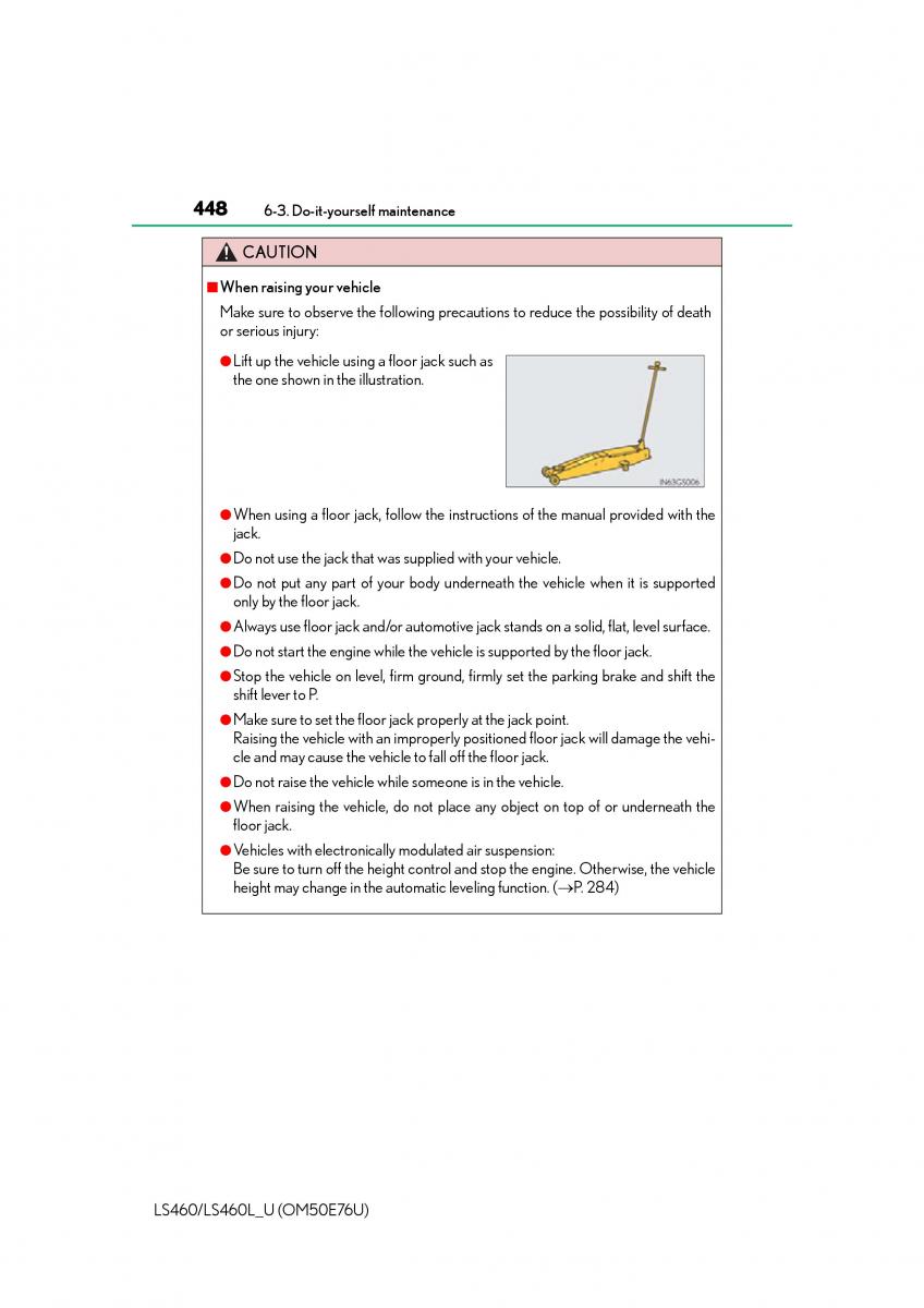 Lexus LS460 IV 4 owners manual / page 448