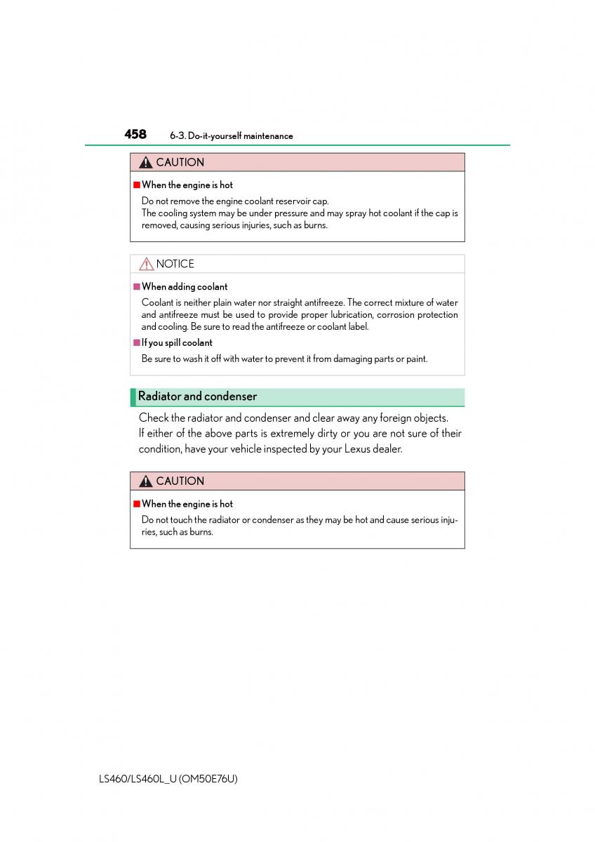 Lexus LS460 IV 4 owners manual / page 458