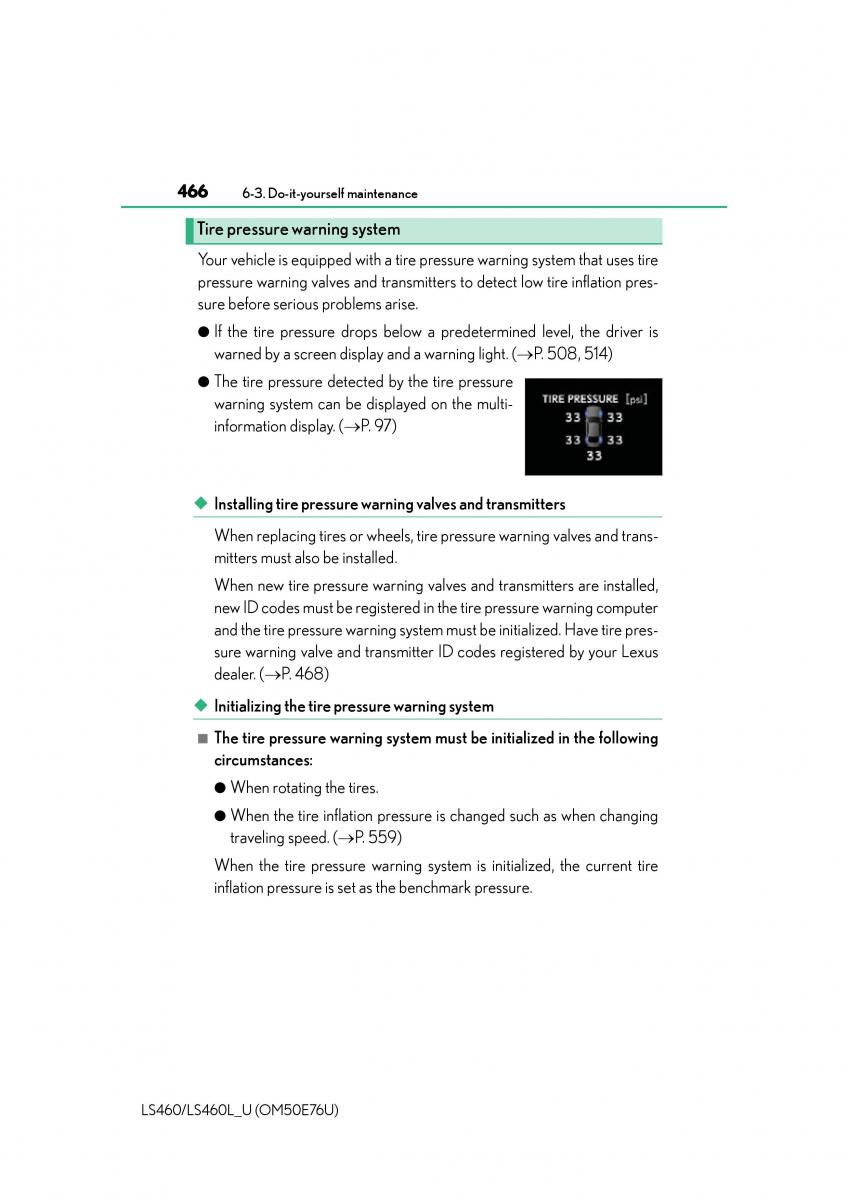 Lexus LS460 IV 4 owners manual / page 466