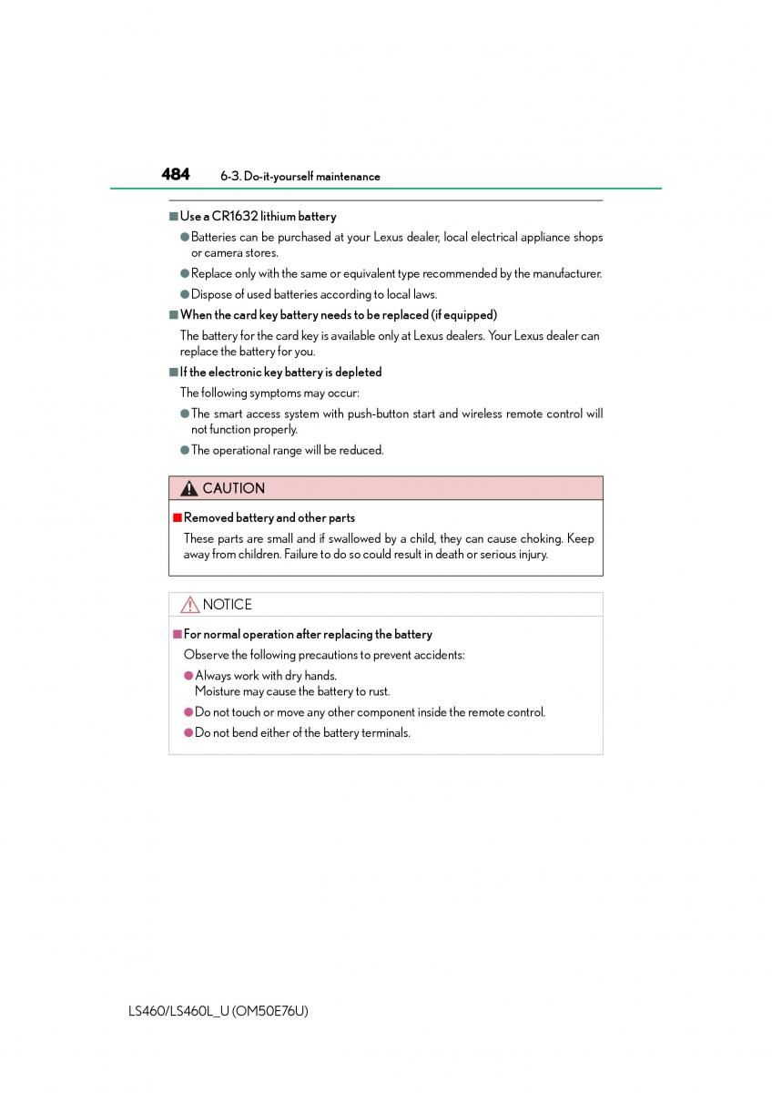 Lexus LS460 IV 4 owners manual / page 484