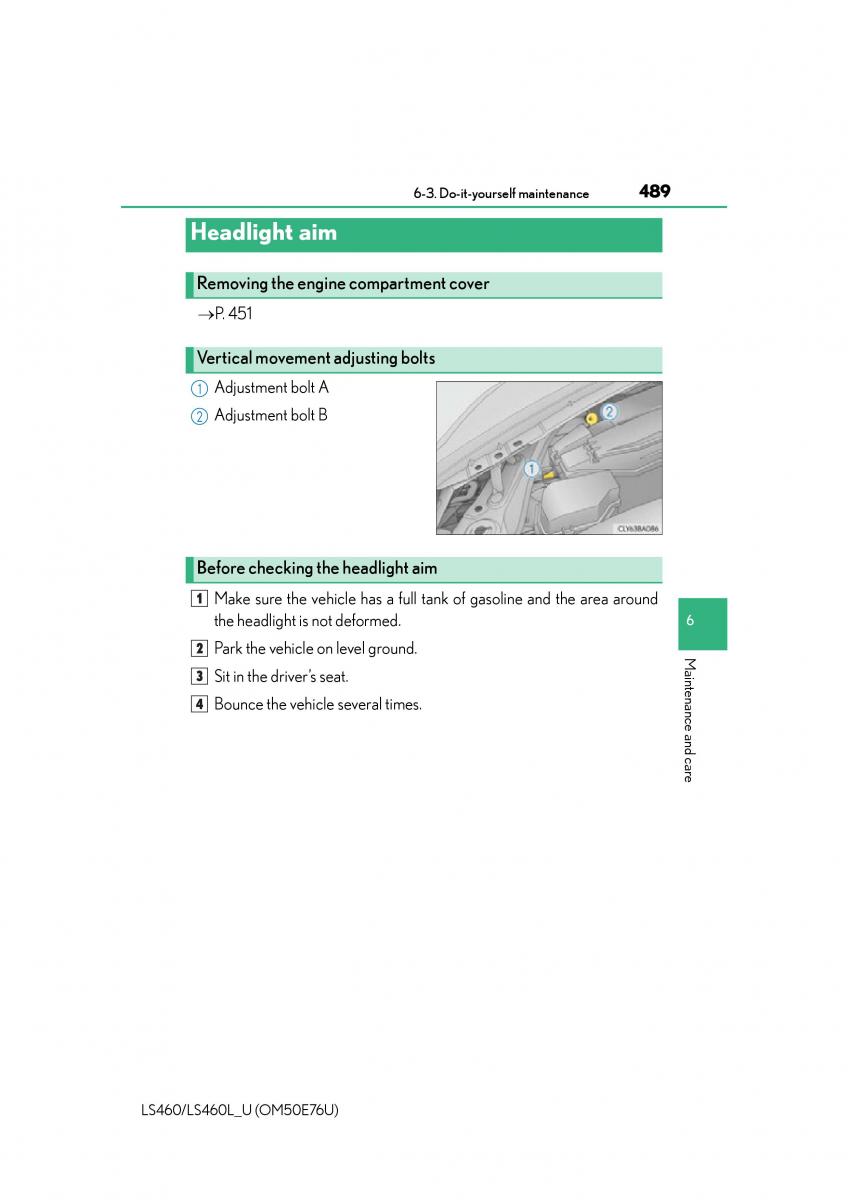 Lexus LS460 IV 4 owners manual / page 489