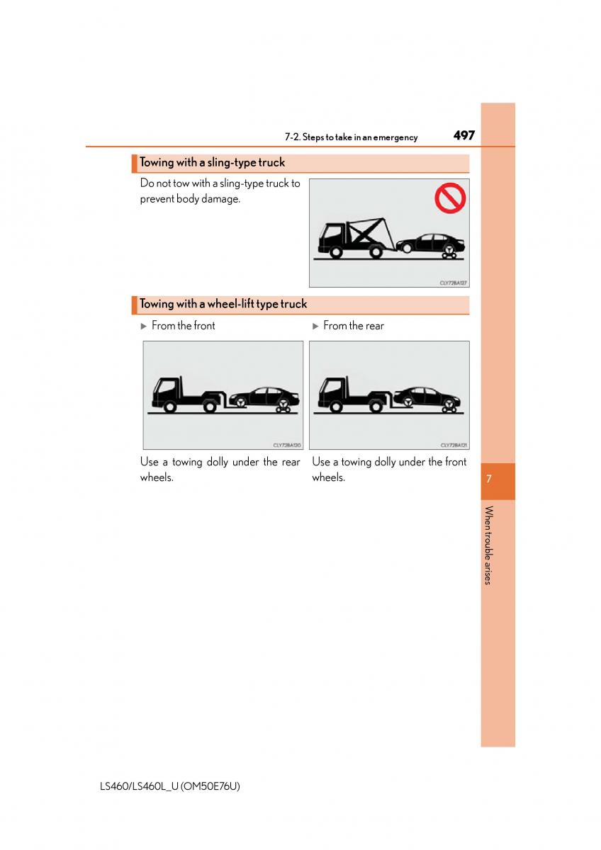 Lexus LS460 IV 4 owners manual / page 497