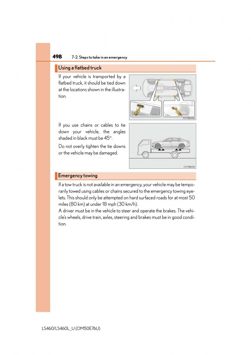 Lexus LS460 IV 4 owners manual / page 498