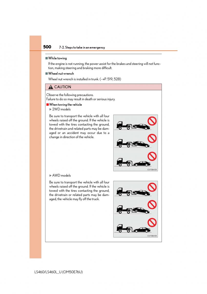 Lexus LS460 IV 4 owners manual / page 500