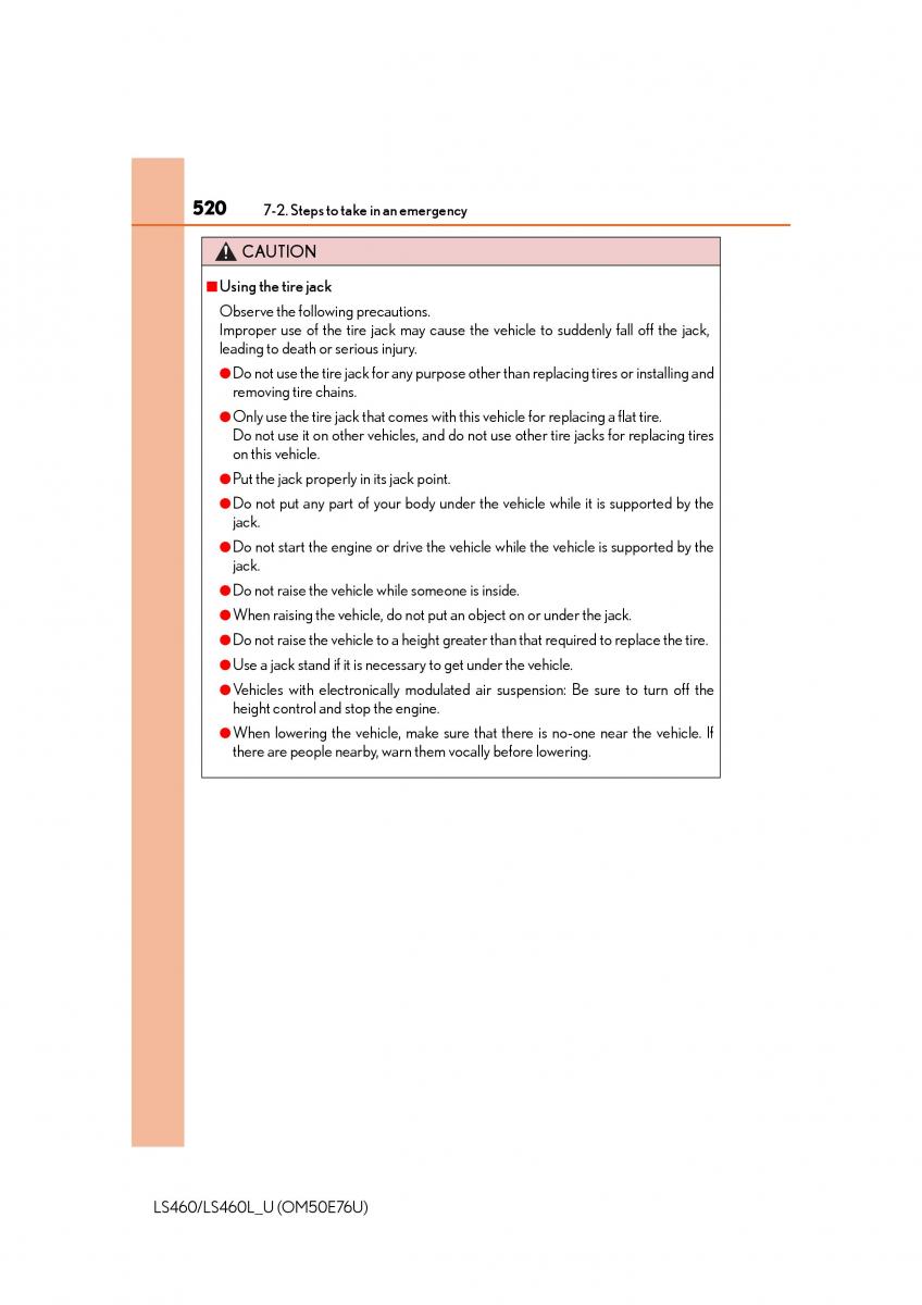 Lexus LS460 IV 4 owners manual / page 520