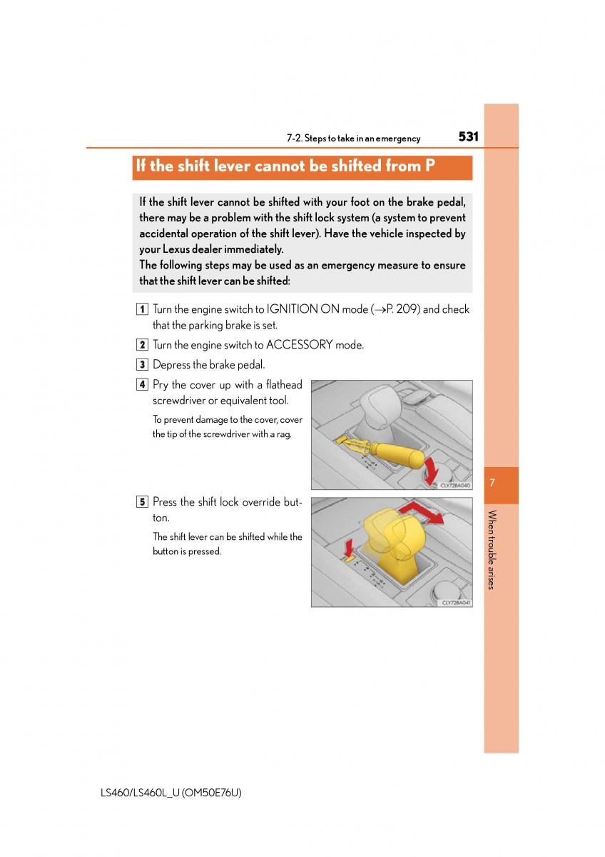 Lexus LS460 IV 4 owners manual / page 531