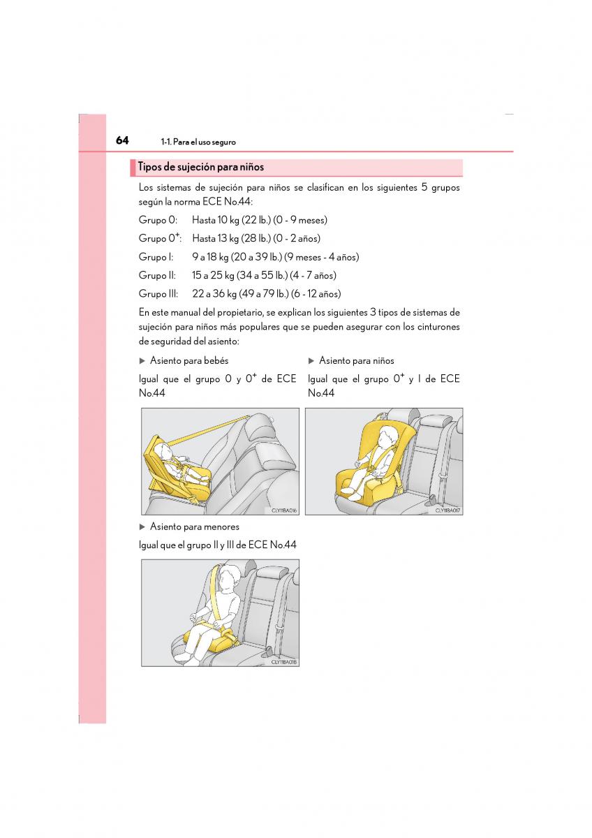 Lexus LS460 IV 4 manual del propietario / page 64