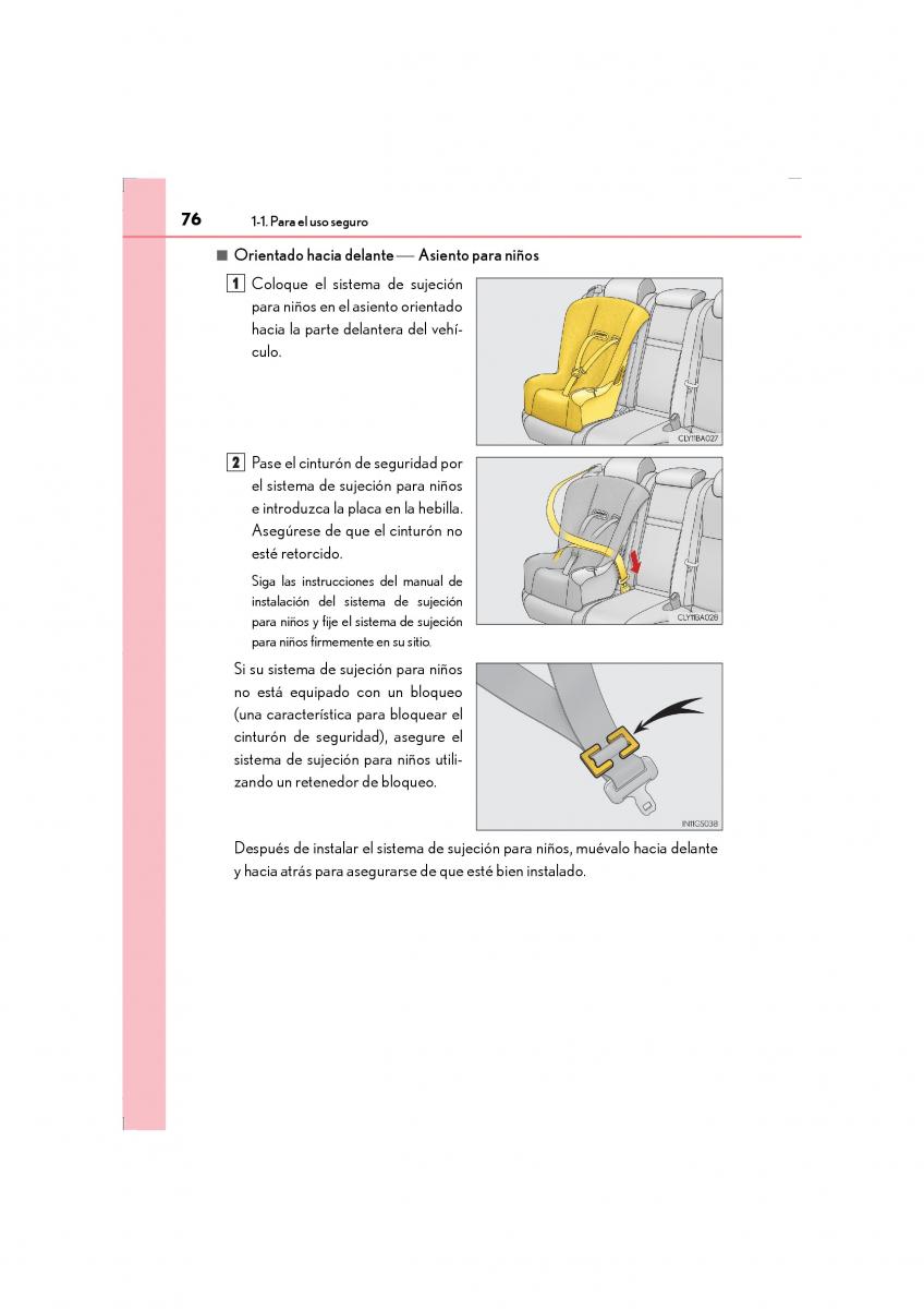 Lexus LS460 IV 4 manual del propietario / page 76