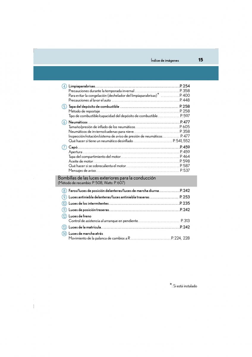 Lexus LS460 IV 4 manual del propietario / page 15