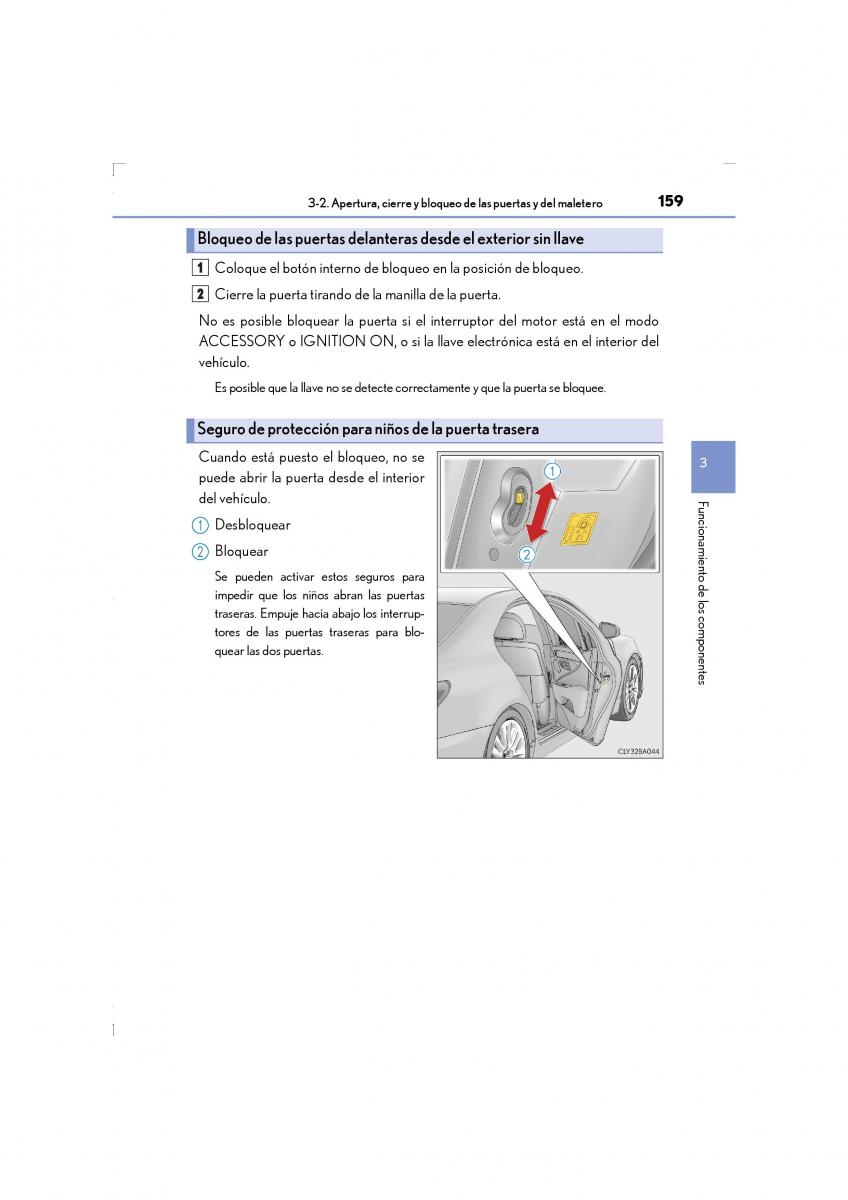 Lexus LS460 IV 4 manual del propietario / page 159