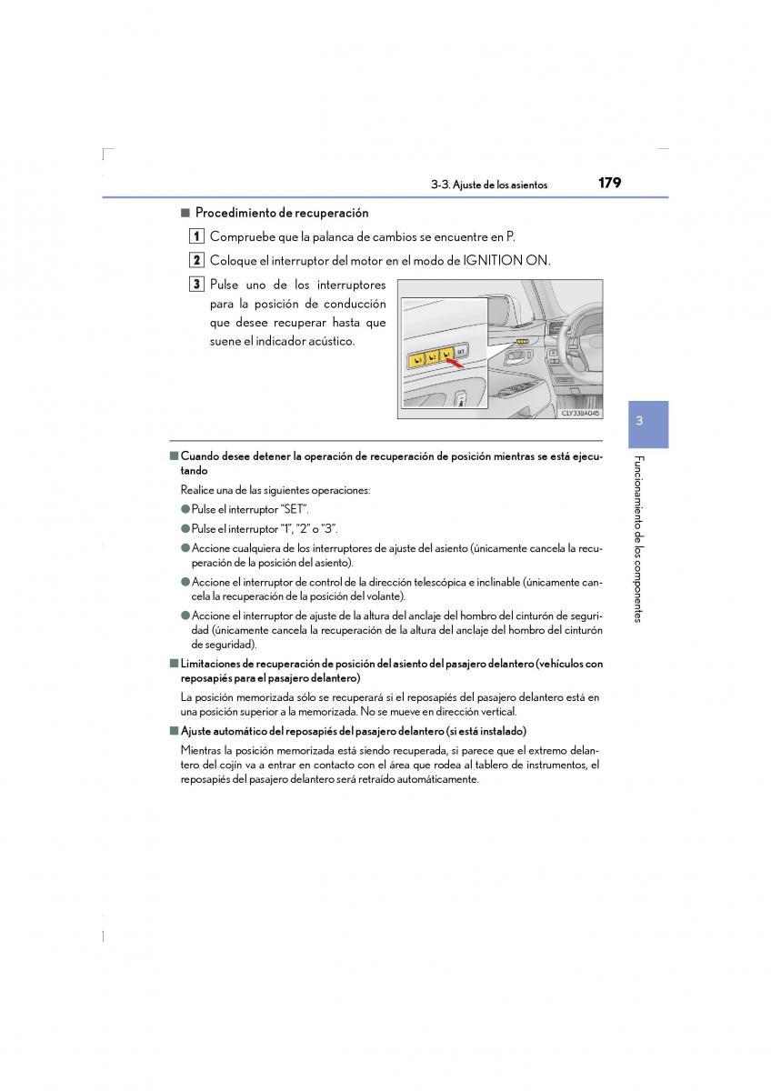 Lexus LS460 IV 4 manual del propietario / page 179