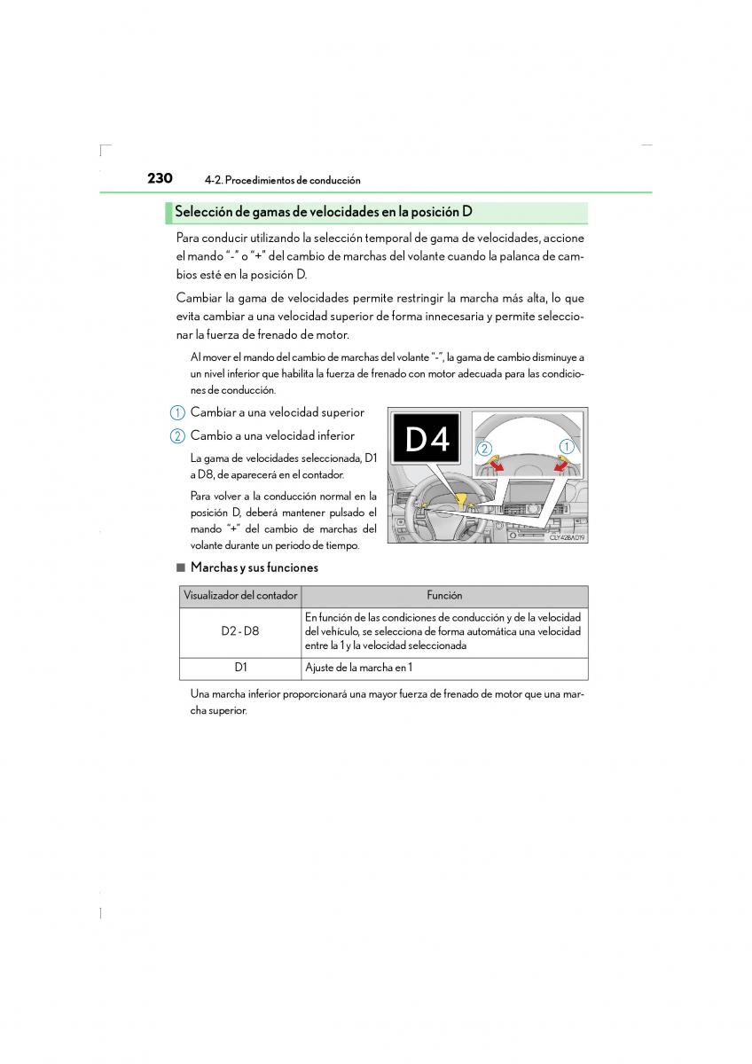 Lexus LS460 IV 4 manual del propietario / page 230