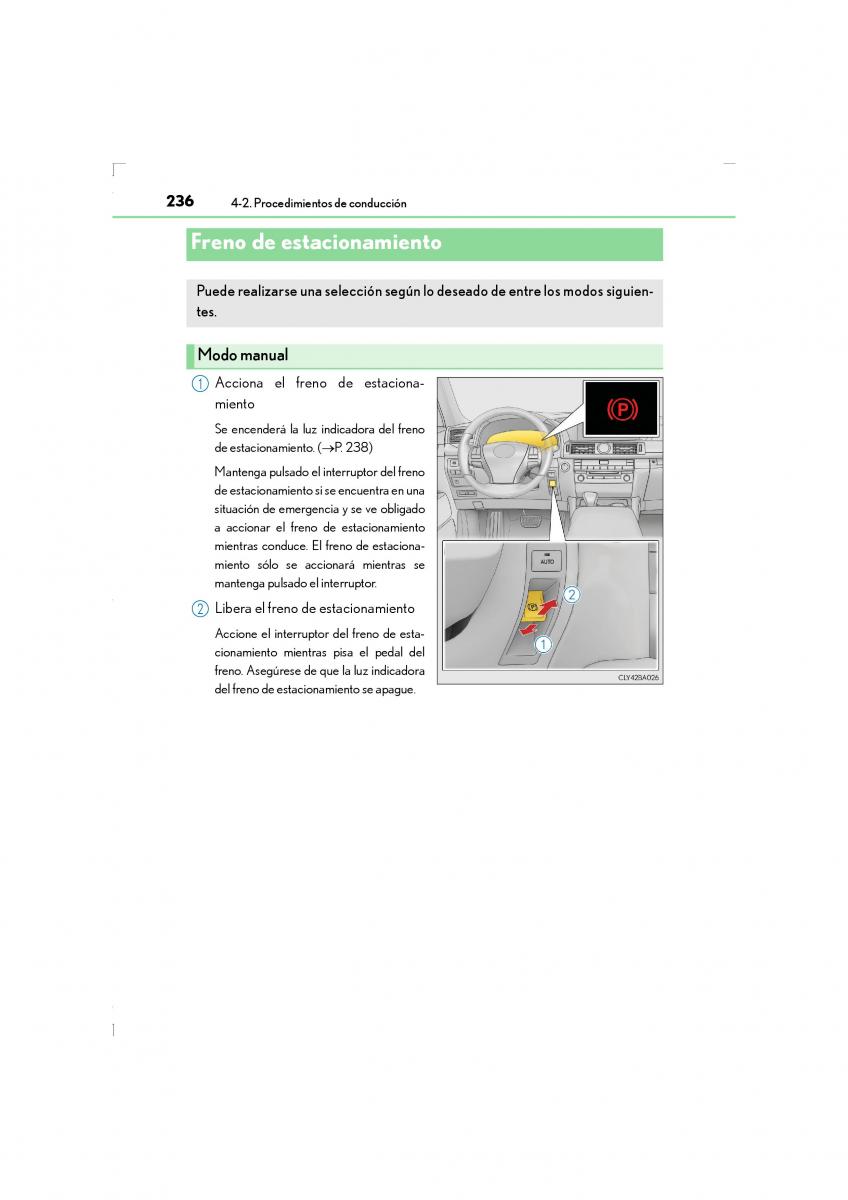 Lexus LS460 IV 4 manual del propietario / page 236