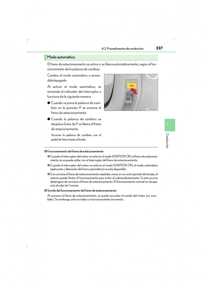 Lexus LS460 IV 4 manual del propietario / page 237